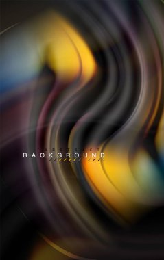 Sıvı sıvı renkler tasarım, renkli mermer veya plastik dalgalı doku arka plan, siyah, iş veya teknoloji sunu veya web broşür için parlak renkli öğeleri kapak tasarımı, duvar kağıdı