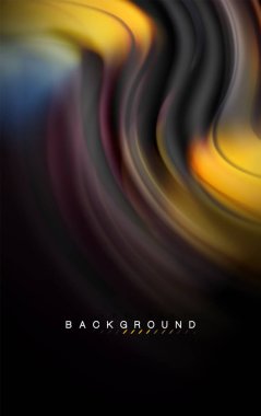 Sıvı sıvı renkler tasarım, renkli mermer veya plastik dalgalı doku arka plan, siyah, iş veya teknoloji sunu veya web broşür için parlak renkli öğeleri kapak tasarımı, duvar kağıdı