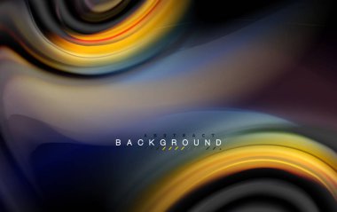 Sıvı sıvı renkler tasarım, renkli mermer veya plastik dalgalı doku arka plan, siyah, iş veya teknoloji sunu veya web broşür için parlak renkli öğeleri kapak tasarımı, duvar kağıdı