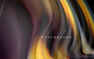 Sıvı sıvı renkler tasarım, renkli mermer veya plastik dalgalı doku arka plan, siyah, iş veya teknoloji sunu veya web broşür için parlak renkli öğeleri kapak tasarımı, duvar kağıdı