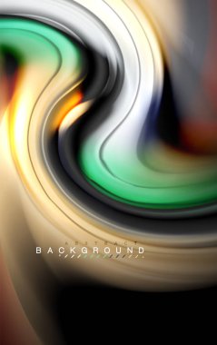 Sıvı sıvı renkler tasarım, renkli mermer veya plastik dalgalı doku arka plan, siyah, iş veya teknoloji sunu veya web broşür için parlak renkli öğeleri kapak tasarımı, duvar kağıdı