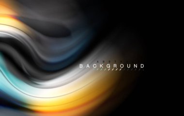 Sıvı sıvı renkler tasarım, renkli mermer veya plastik dalgalı doku arka plan, siyah, iş veya teknoloji sunu veya web broşür için parlak renkli öğeleri kapak tasarımı, duvar kağıdı