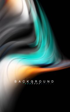 Sıvı sıvı renkler tasarım, renkli mermer veya plastik dalgalı doku arka plan, siyah, iş veya teknoloji sunu veya web broşür için parlak renkli öğeleri kapak tasarımı, duvar kağıdı