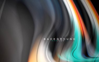 Sıvı sıvı renkler tasarım, renkli mermer veya plastik dalgalı doku arka plan, siyah, iş veya teknoloji sunu veya web broşür için parlak renkli öğeleri kapak tasarımı, duvar kağıdı