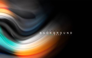 Sıvı sıvı renkler tasarım, renkli mermer veya plastik dalgalı doku arka plan, siyah, iş veya teknoloji sunu veya web broşür için parlak renkli öğeleri kapak tasarımı, duvar kağıdı