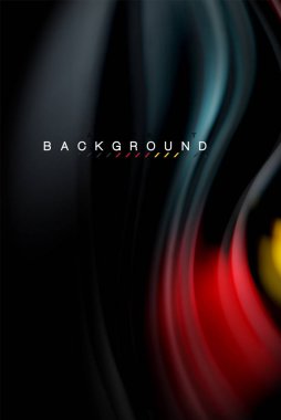 Sıvı sıvı renkler tasarım, renkli mermer veya plastik dalgalı doku arka plan, siyah, iş veya teknoloji sunu veya web broşür için parlak renkli öğeleri kapak tasarımı, duvar kağıdı