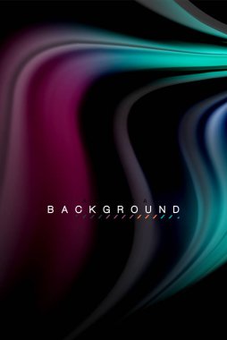 Sıvı sıvı renkler tasarım, renkli mermer veya plastik dalgalı doku arka plan, siyah, iş veya teknoloji sunu veya web broşür için parlak renkli öğeleri kapak tasarımı, duvar kağıdı