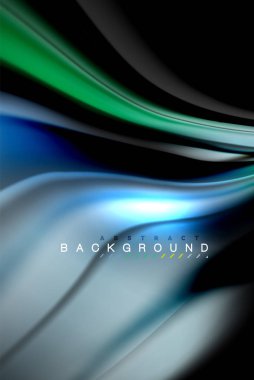 Sıvı sıvı renkler tasarım, renkli mermer veya plastik dalgalı doku arka plan, siyah, iş veya teknoloji sunu veya web broşür için parlak renkli öğeleri kapak tasarımı, duvar kağıdı