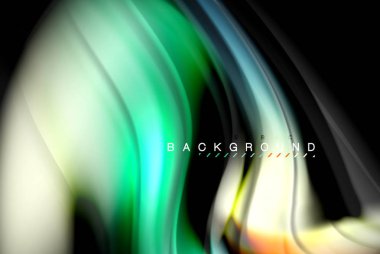 Sıvı sıvı renkler tasarım, renkli mermer veya plastik dalgalı doku arka plan, siyah, iş veya teknoloji sunu veya web broşür için parlak renkli öğeleri kapak tasarımı, duvar kağıdı