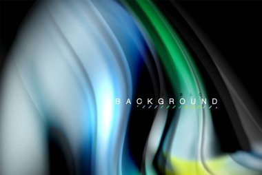 Sıvı sıvı renkler tasarım, renkli mermer veya plastik dalgalı doku arka plan, siyah, iş veya teknoloji sunu veya web broşür için parlak renkli öğeleri kapak tasarımı, duvar kağıdı