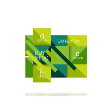 Kare seçeneğinin Infographic afiş. Bilgi ve veri görselleştirme, geometrik tasarım