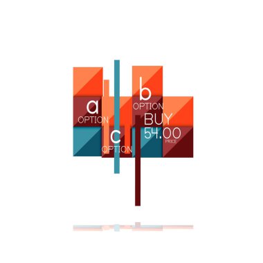 Kare seçeneğinin Infographic afiş. Bilgi ve veri görselleştirme, geometrik tasarım