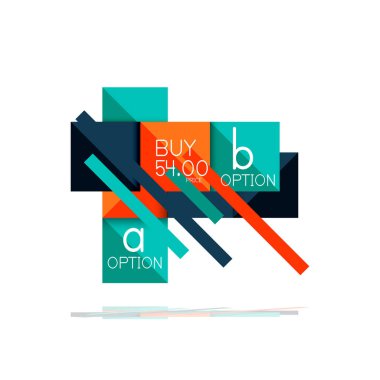 Kare seçeneğinin Infographic afiş. Bilgi ve veri görselleştirme, geometrik tasarım