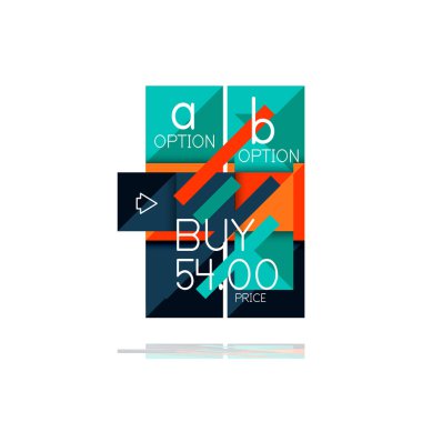 Kare seçeneğinin Infographic afiş. Bilgi ve veri görselleştirme, geometrik tasarım