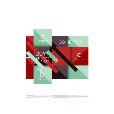 Kare seçeneğinin Infographic afiş. Bilgi ve veri görselleştirme, geometrik tasarım