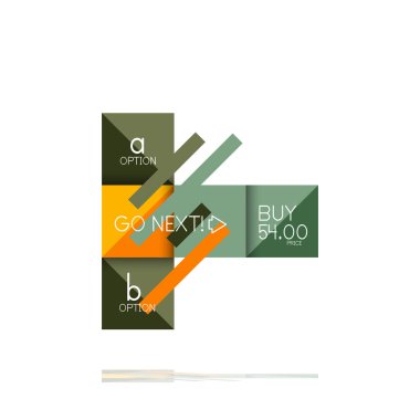 Kare seçeneğinin Infographic afiş. Bilgi ve veri görselleştirme, geometrik tasarım