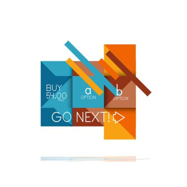 Kare seçeneğinin Infographic afiş. Bilgi ve veri görselleştirme, geometrik tasarım