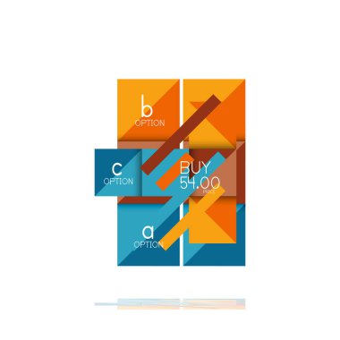 Kare seçeneğinin Infographic afiş. Bilgi ve veri görselleştirme, geometrik tasarım