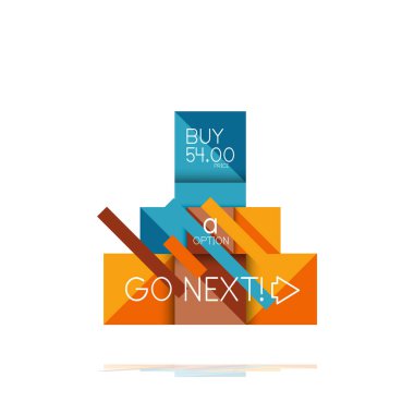 Kare seçeneğinin Infographic afiş. Bilgi ve veri görselleştirme, geometrik tasarım