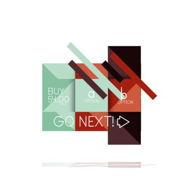 Kare seçeneğinin Infographic afiş. Bilgi ve veri görselleştirme, geometrik tasarım