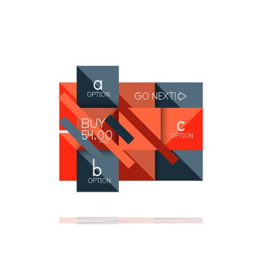 Kare seçeneğinin Infographic afiş. Bilgi ve veri görselleştirme, geometrik tasarım