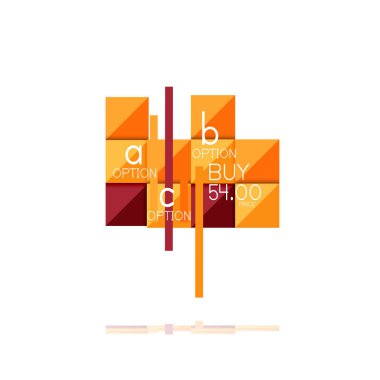 Kare seçeneğinin Infographic afiş. Bilgi ve veri görselleştirme, geometrik tasarım