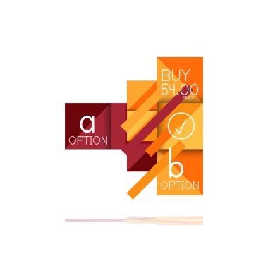 Kare seçeneğinin Infographic afiş. Bilgi ve veri görselleştirme, geometrik tasarım