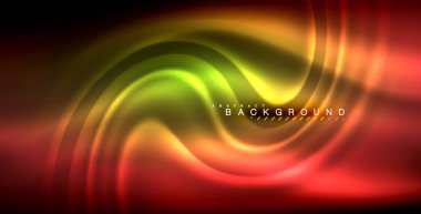 Neon parlayan dalga, sihirli enerji ve ışık arka plan