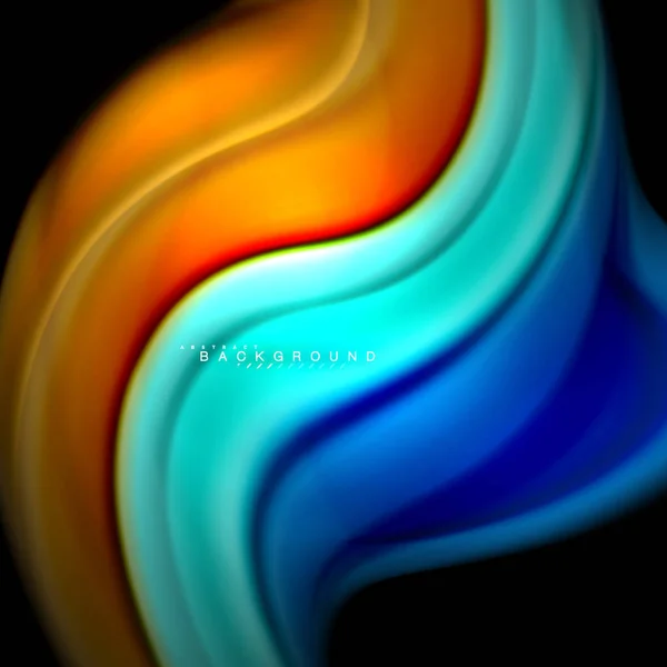 Kapalina, míchání barev vektorové vlna abstraktní pozadí návrhu. Barevné mřížky vlny — Stockový vektor