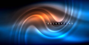 Neon parlayan dalga, sihirli enerji ve ışık arka plan