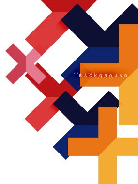 Çok renkli soyut geometrik şekiller, geometri arka plan web afiş için