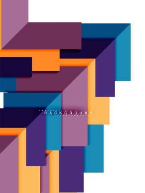 Çok renkli soyut geometrik şekiller, geometri arka plan web afiş için