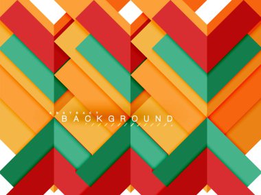 Çok renkli soyut geometrik şekiller, geometri arka plan web afiş için