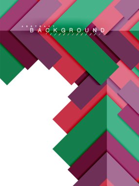 Çok renkli soyut geometrik şekiller, geometri arka plan web afiş için