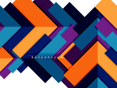 Çok renkli soyut geometrik şekiller, geometri arka plan web afiş için
