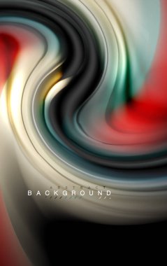 Sıvı sıvı renkler tasarım, renkli mermer veya plastik dalgalı doku arka plan, siyah, iş veya teknoloji sunu veya web broşür için parlak renkli öğeleri kapak tasarımı, duvar kağıdı