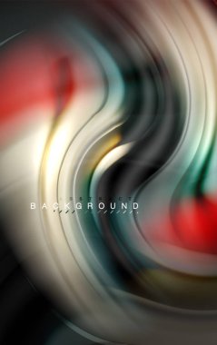 Sıvı sıvı renkler tasarım, renkli mermer veya plastik dalgalı doku arka plan, siyah, iş veya teknoloji sunu veya web broşür için parlak renkli öğeleri kapak tasarımı, duvar kağıdı