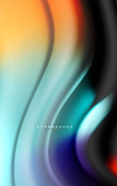 Sıvı sıvı renkler tasarım, renkli mermer veya plastik dalgalı doku arka plan, siyah, iş veya teknoloji sunu veya web broşür için parlak renkli öğeleri kapak tasarımı, duvar kağıdı