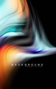 Sıvı sıvı renkler tasarım, renkli mermer veya plastik dalgalı doku arka plan, siyah, iş veya teknoloji sunu veya web broşür için parlak renkli öğeleri kapak tasarımı, duvar kağıdı