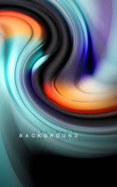 Sıvı sıvı renkler tasarım, renkli mermer veya plastik dalgalı doku arka plan, siyah, iş veya teknoloji sunu veya web broşür için parlak renkli öğeleri kapak tasarımı, duvar kağıdı