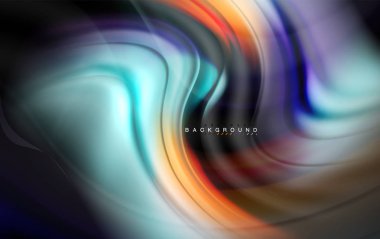 Sıvı sıvı renkler tasarım, renkli mermer veya plastik dalgalı doku arka plan, siyah, iş veya teknoloji sunu veya web broşür için parlak renkli öğeleri kapak tasarımı, duvar kağıdı