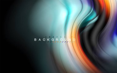 Sıvı sıvı renkler tasarım, renkli mermer veya plastik dalgalı doku arka plan, siyah, iş veya teknoloji sunu veya web broşür için parlak renkli öğeleri kapak tasarımı, duvar kağıdı