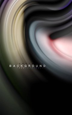 Sıvı sıvı renkler tasarım, renkli mermer veya plastik dalgalı doku arka plan, siyah, iş veya teknoloji sunu veya web broşür için parlak renkli öğeleri kapak tasarımı, duvar kağıdı