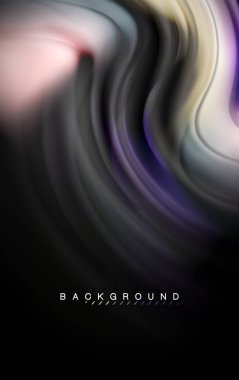 Sıvı sıvı renkler tasarım, renkli mermer veya plastik dalgalı doku arka plan, siyah, iş veya teknoloji sunu veya web broşür için parlak renkli öğeleri kapak tasarımı, duvar kağıdı