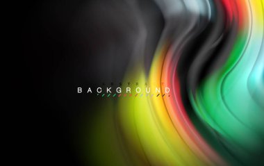 Sıvı sıvı renkler tasarım, renkli mermer veya plastik dalgalı doku arka plan, siyah, iş veya teknoloji sunu veya web broşür için parlak renkli öğeleri kapak tasarımı, duvar kağıdı