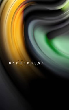 Sıvı sıvı renkler tasarım, renkli mermer veya plastik dalgalı doku arka plan, siyah, iş veya teknoloji sunu veya web broşür için parlak renkli öğeleri kapak tasarımı, duvar kağıdı