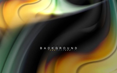 Sıvı sıvı renkler tasarım, renkli mermer veya plastik dalgalı doku arka plan, siyah, iş veya teknoloji sunu veya web broşür için parlak renkli öğeleri kapak tasarımı, duvar kağıdı
