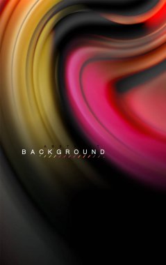 Sıvı sıvı renkler tasarım, renkli mermer veya plastik dalgalı doku arka plan, siyah, iş veya teknoloji sunu veya web broşür için parlak renkli öğeleri kapak tasarımı, duvar kağıdı