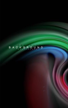 Sıvı sıvı renkler tasarım, renkli mermer veya plastik dalgalı doku arka plan, siyah, iş veya teknoloji sunu veya web broşür için parlak renkli öğeleri kapak tasarımı, duvar kağıdı