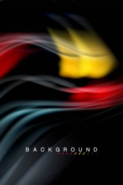 Sıvı sıvı renkler tasarım, renkli mermer veya plastik dalgalı doku arka plan, siyah, iş veya teknoloji sunu veya web broşür için parlak renkli öğeleri kapak tasarımı, duvar kağıdı